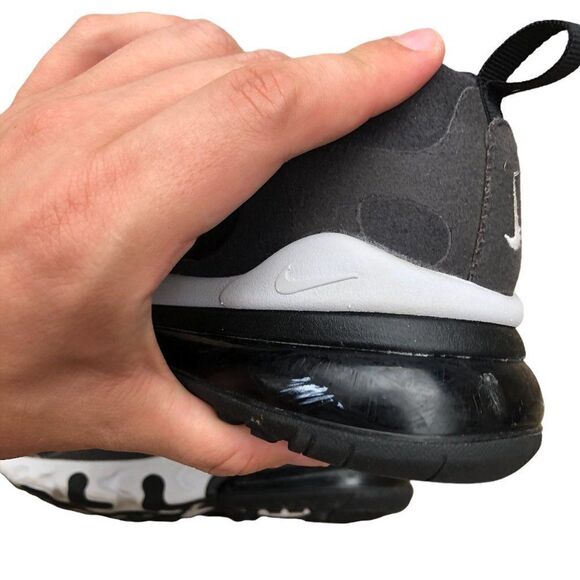 NIKE Air Max 270 React Black Vast Grey Size 4 - Picture 11 of 16